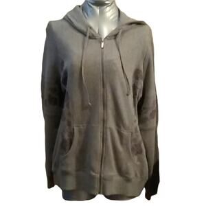 Torrid Grey Full Zip Hooded Sweatshirt Size Large - TORRID Size 00